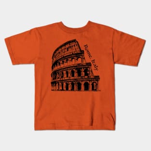 Rome, Italy European Travel Colosseum Kids T-Shirt